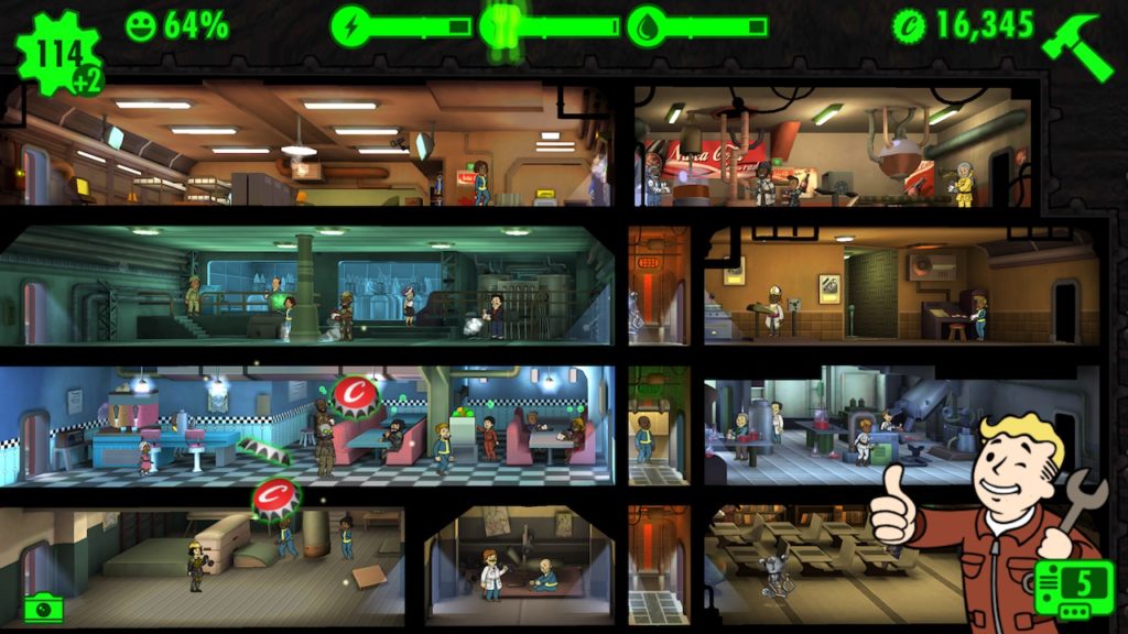 fallout shelter power room size